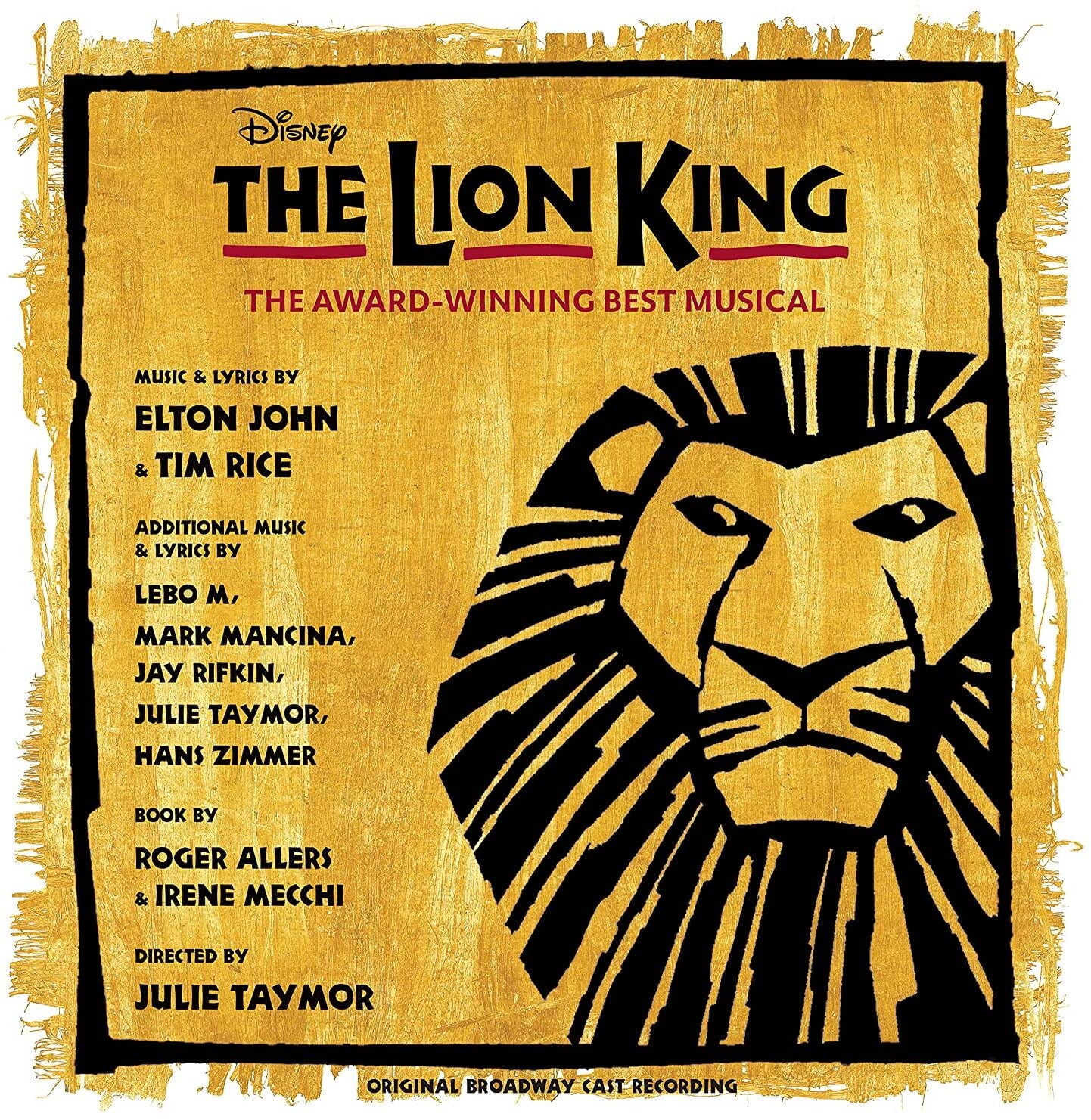 The Lion King: Original Broadway Cast [Yellow/Black Splatter 2 LP